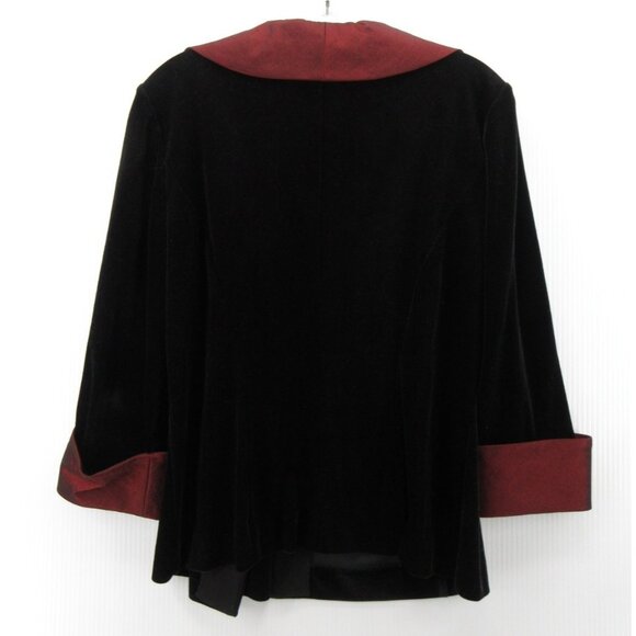 Alex Evenings Top Medium Velvet Blazer Blouse Shawl Dinner Party - Picture 6 of 10